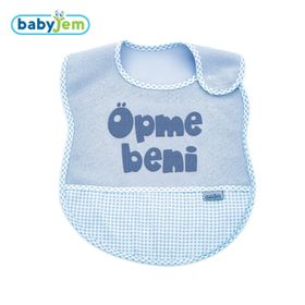 Baby Jem Lüks Mama Önlüğü Öpme Beni Mavi