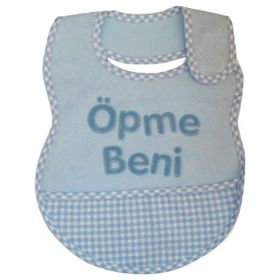 Baby Jem Lüks Mama Önlüğü Öpme Beni Mavi