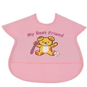 Baby Jem Muşamba Kollu Önlük-Pembe