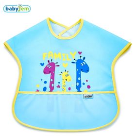 Baby Jem Poli Muşamba Mavi Büyük Mama Önlüğü