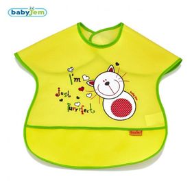 Baby Jem Poli Muşamba Sarı Büyük Mama Önlüğü