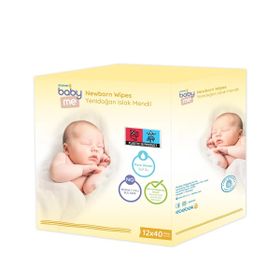 Baby Me 12x40 Adet Yenidoğan Islak Mendil