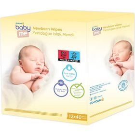 Baby Me 12x40 Adet Yenidoğan Islak Mendil
