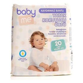 Baby Me 60x90 cm 20 Adet Kaydırmaz Bantlı Yatak Koruyucu Örtü