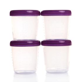 Baby Mom 4'lü 180 ml Süt ve Mama Saklama Kabı