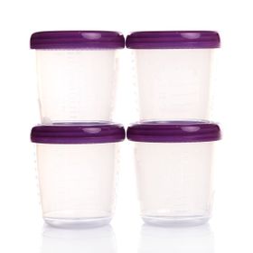 Baby Mom 4'lü 180 ml Süt ve Mama Saklama Kabı