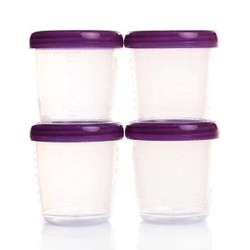 Baby Mom 4'lü 180 ml Süt ve Mama Saklama Kabı