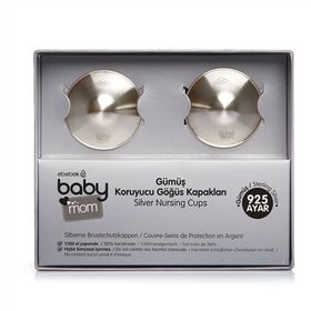 Baby Mom Gümüş 2'li 925 Ayar Göğüs Ucu Koruyucu Kapak
