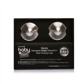 Baby Mom Gümüş 2'li 999 Ayar Göğüs Ucu Koruyucu Kapak