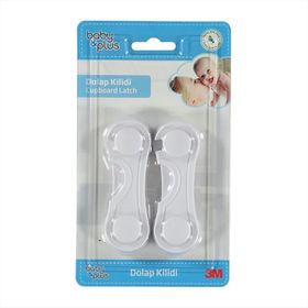 Baby Plus BYP-6979 Beyaz 2 Adet Bebek Güvenlik Dolap Kilidi