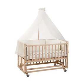 Baby Plus Doğal Ahşap 60x120 cm Anne Yanı Bebek Karyolası