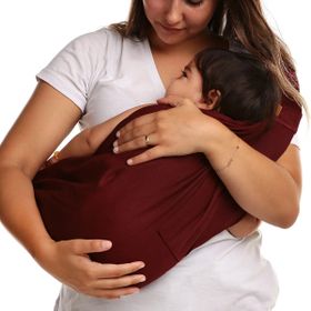 Baby Plus Easy Bebek Ana Kucağı Ev Tipi Sling Bordo Kanguru