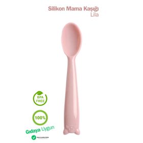 Baby Plus Lila Silikon Mama Kaşığı
