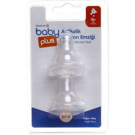 Baby Plus No:3 Yoğun Akış İkili Antikolik PP Biberon Yedek Emziği