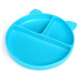 Baby Plus Vakumlu Silikon Mavi Mama Tabağı