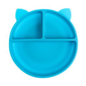 Baby Plus Vakumlu Silikon Mavi Mama Tabağı