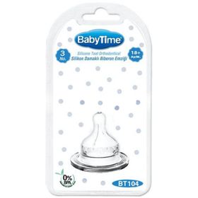 Baby Time BT104 No:3 Silikon Geniş Ağız Biberon Emziği