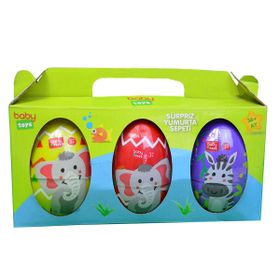 Baby Toys +3 Yaş Asortili Sürpriz Yumurta Bebek Oyun Hamuru Seti
