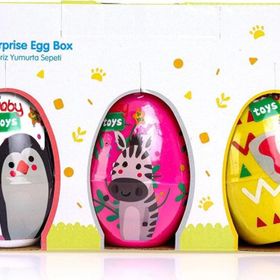 Baby Toys +3 Yaş Asortili Sürpriz Yumurta Bebek Oyun Hamuru Seti