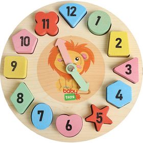 Baby Toys Montessori Ahşap Puzzle Saat