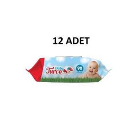 Baby Turco 12x90 Yaprak Alkolsüz Islak Bebek Havlusu