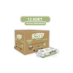 Baby Turco 12x90 Yaprak Alkolsüz Islak Bebek Havlusu