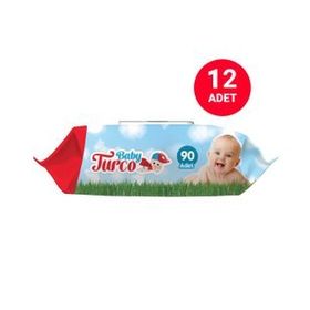 Baby Turco 12x90 Yaprak Alkolsüz Islak Bebek Havlusu