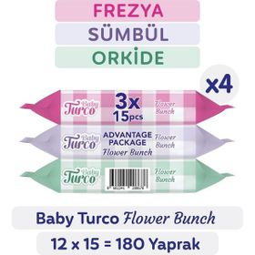 Baby Turco 15'li Flower Bunch Cep Mendili (12 adet)