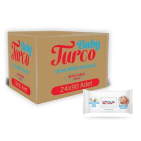 Baby Turco 24x90 Klasik 24x90 Beyaz Sabun 48'li Karma Islak Havlu Mendil