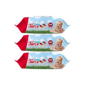 Baby Turco 3x90 Yaprak Doğadan Islak Bebek Havlusu