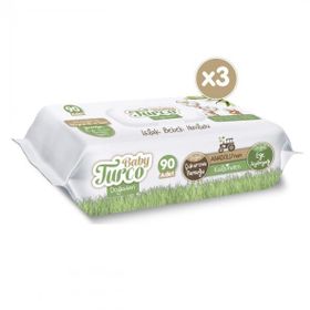 Baby Turco 3x90 Yaprak Doğadan Islak Bebek Havlusu