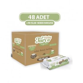 Baby Turco 48x90 Yaprak Doğadan Islak Bebek Havlusu