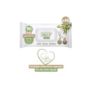 Baby Turco 48x90 Yaprak Doğadan Islak Bebek Havlusu