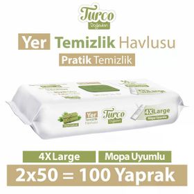 Baby Turco 50'li Yeşil Sabun Temizliği Yer Temizlik Havlusu (2 adet)