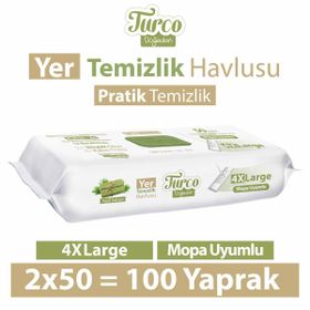 Baby Turco 50'li Yeşil Sabun Temizliği Yer Temizlik Havlusu (2 adet)