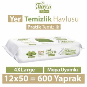 Baby Turco 50'li Yeşil Sabun Temizliği Yer Temizlik Havlusu (2 adet)