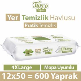 Baby Turco 50'li Yeşil Sabun Temizliği Yer Temizlik Havlusu (2 adet)