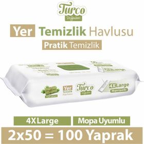 Baby Turco 50'li Yeşil Sabun Temizliği Yer Temizlik Havlusu (2 adet)