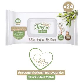 Baby Turco 60'lı Doğadan Yenidoğan Islak Bebek Havlusu (9 adet)
