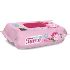 Baby Turco 90 Yaprak Gül Kokulu Islak Havlu