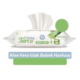 Baby Turco 90'lı Aloe Vera Kapaklı Islak Mendil