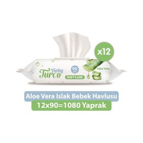 Baby Turco 90'lı Aloe Vera Kapaklı Islak Mendil