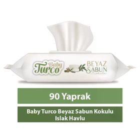Baby Turco 90'lı Beyaz Sabun Kokulu Islak Mendil