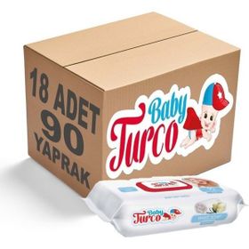 Baby Turco 90'lı Beyaz Sabun Kokulu Islak Mendil