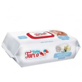 Baby Turco 90'lı Beyaz Sabun Kokulu Kapaklı Islak Havlu