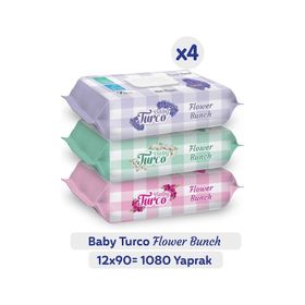 Baby Turco 90'lı Çiçek Demeti Islak Mendil