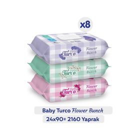 Baby Turco 90'lı Çiçek Demeti Islak Mendil