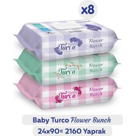 Baby Turco 90'lı Çiçek Demeti Islak Mendil