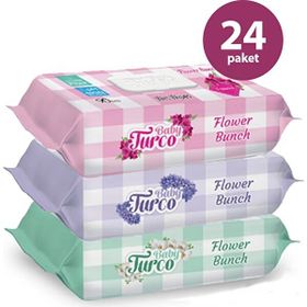 Baby Turco 90'lı Çiçek Demeti Islak Mendil