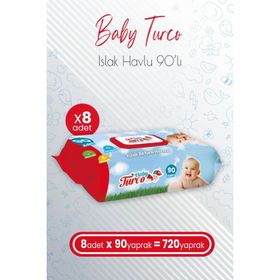 Baby Turco 90'lı Doğadan Yenidoğan Islak Bebek Havlusu
